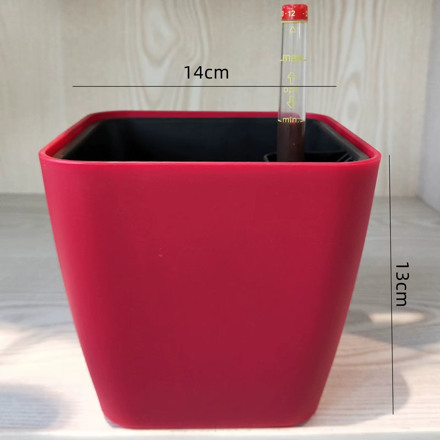 Self Watering Planter White Flower Pot with Water Level Indicator White Self Watering Planter Modern Decorative Planter Pot