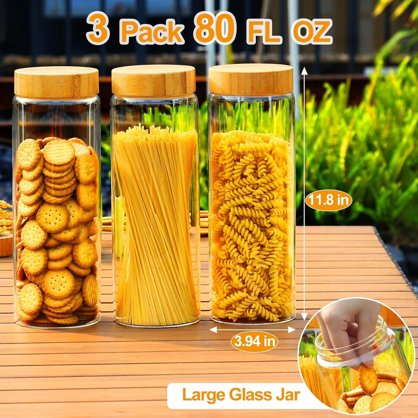 Glass Jars with Airtight Lid