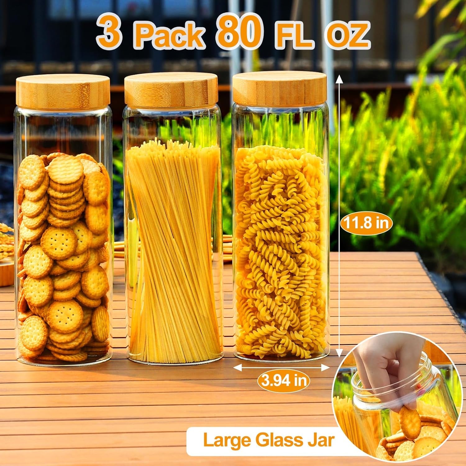Glass Jars with Airtight Lid