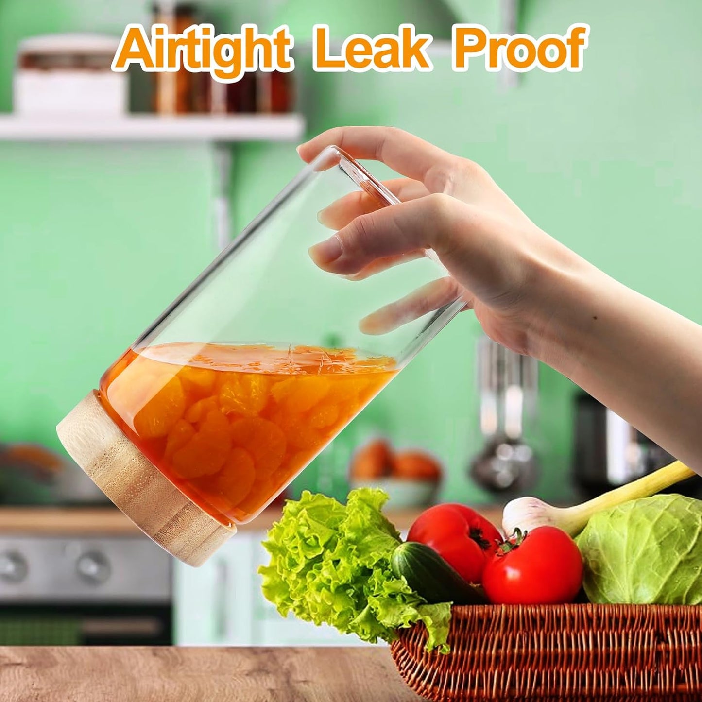 Glass Jars with Airtight Lid