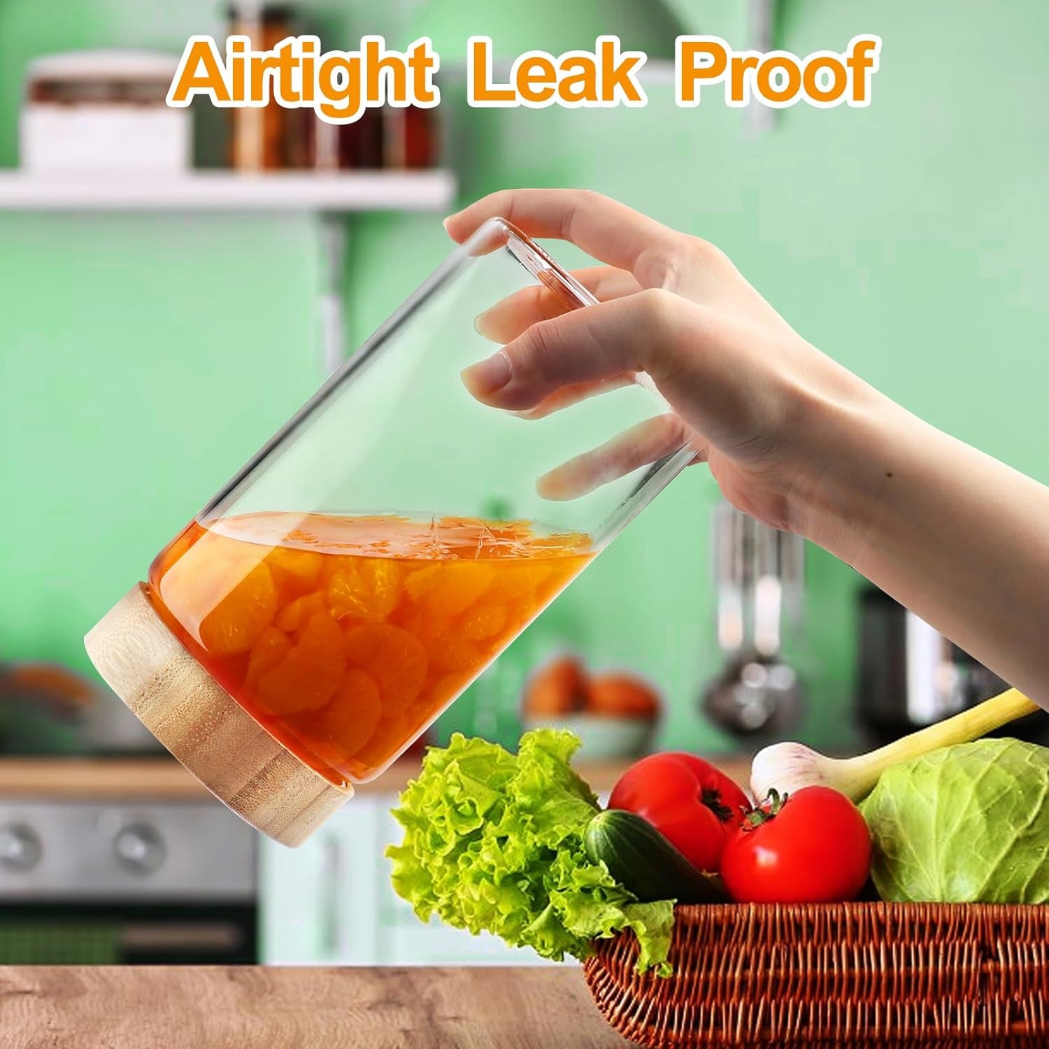 Glass Jars with Airtight Lid