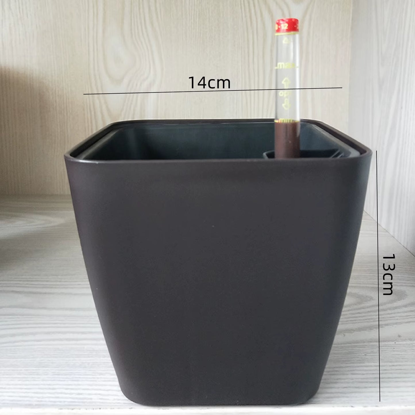 Self Watering Planter White Flower Pot with Water Level Indicator White Self Watering Planter Modern Decorative Planter Pot
